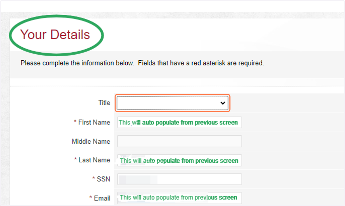 Enter Social Security Number