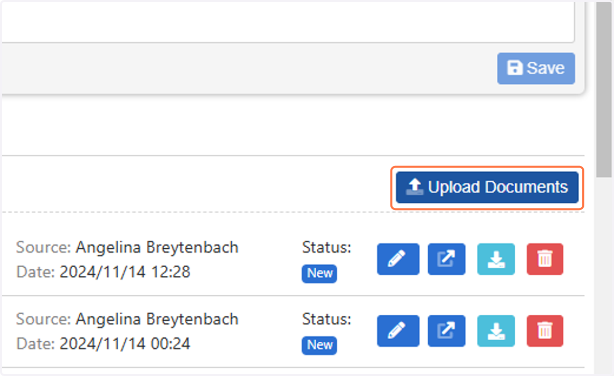 Click on Upload Documents