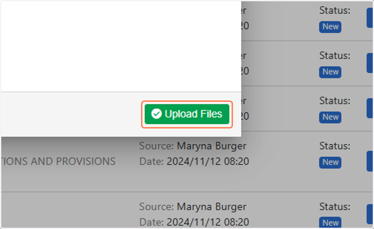 Click on Upload Files