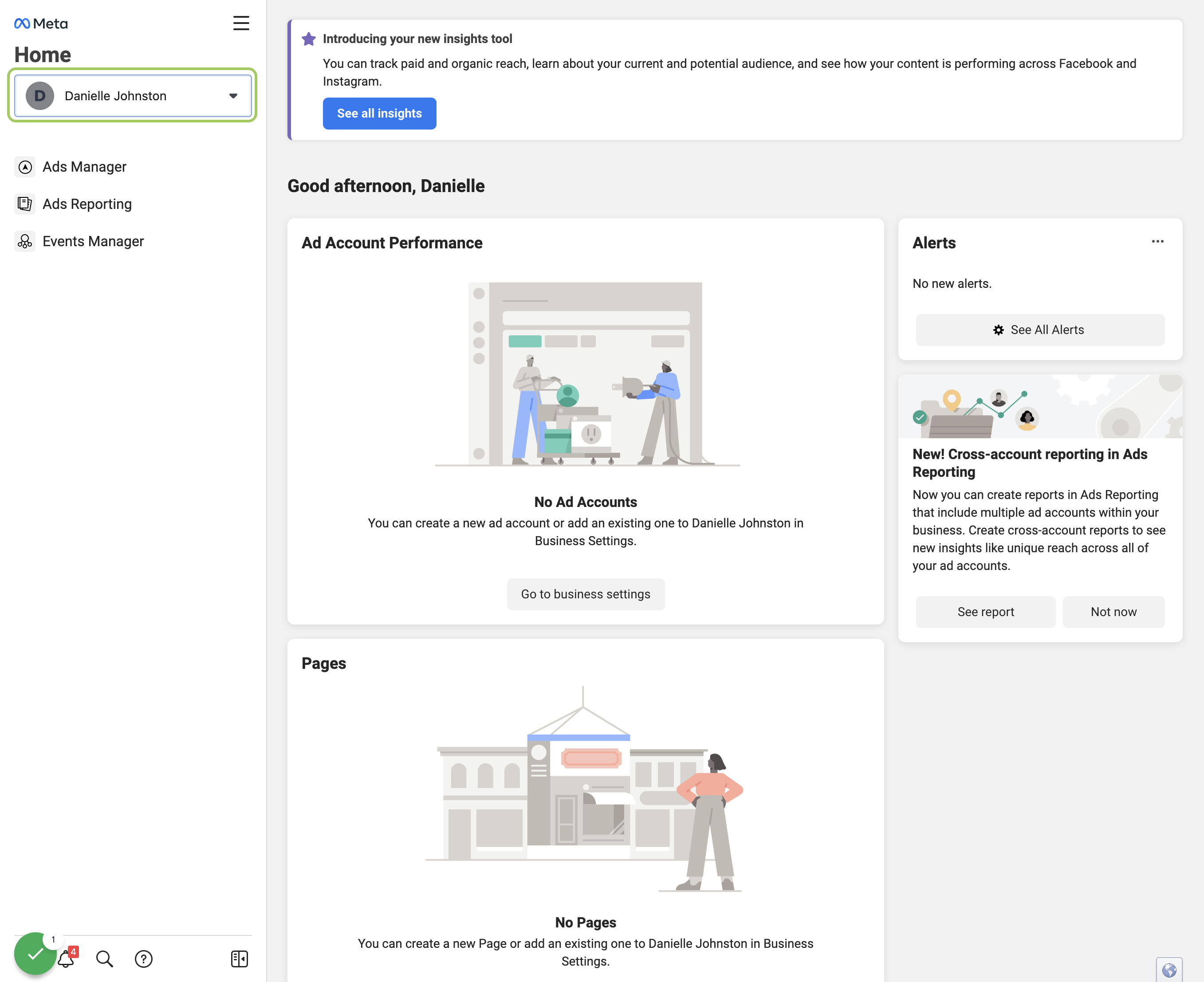 From the dropdown, select your business.