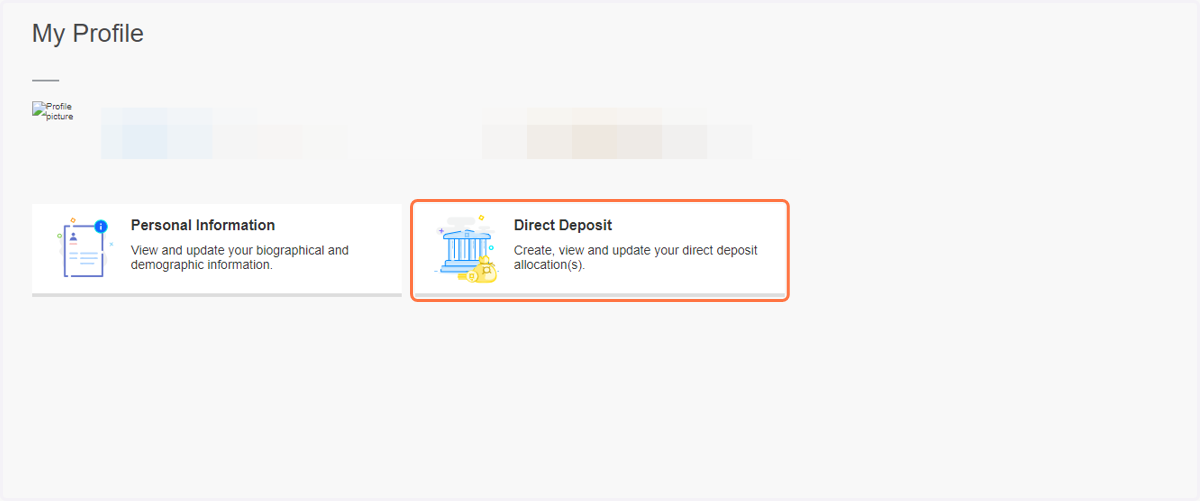 Click on Direct Deposit…