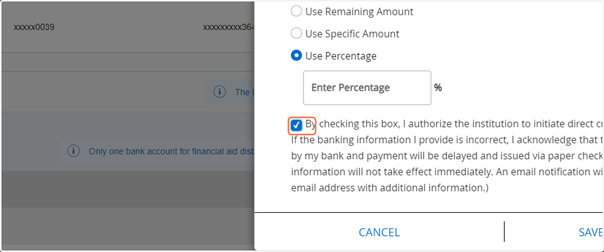 Check Disclaimer Checkbox