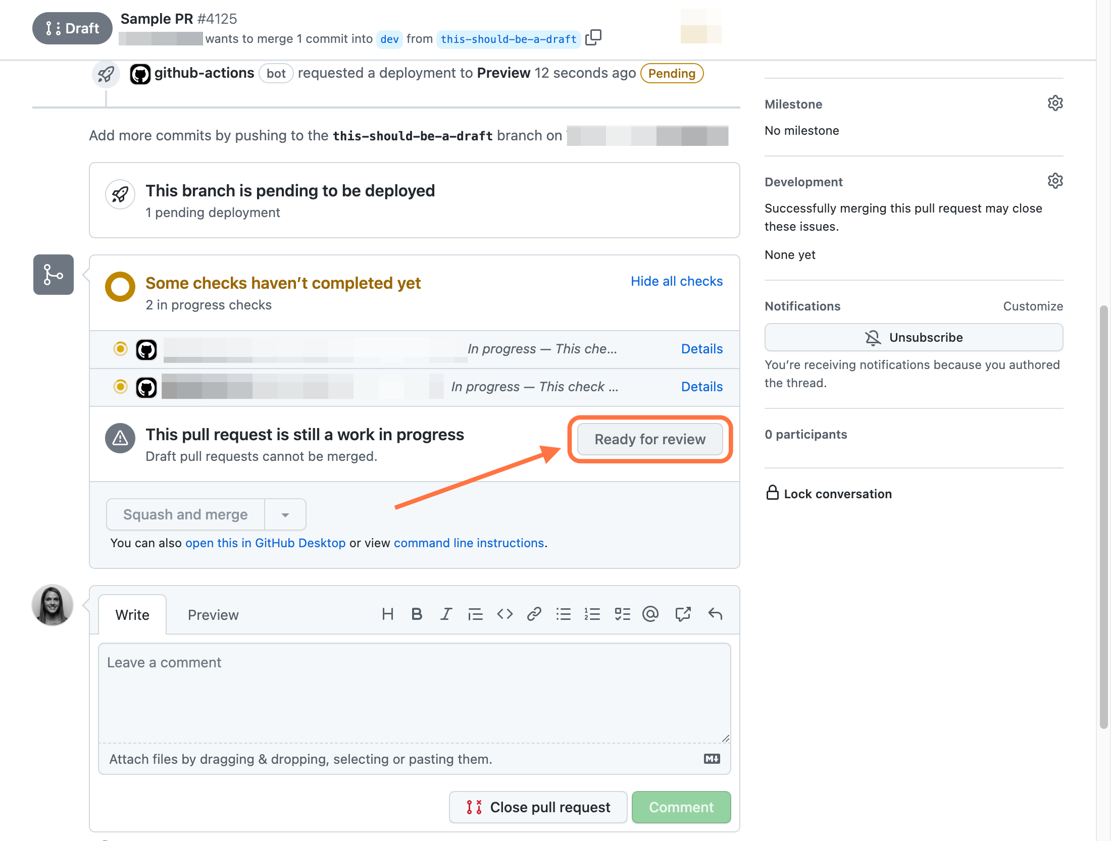 Ready for review? Switch it to a regular PR