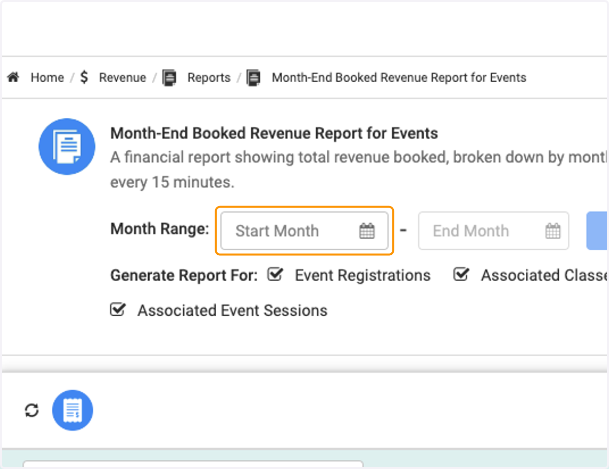 Click on Start Month