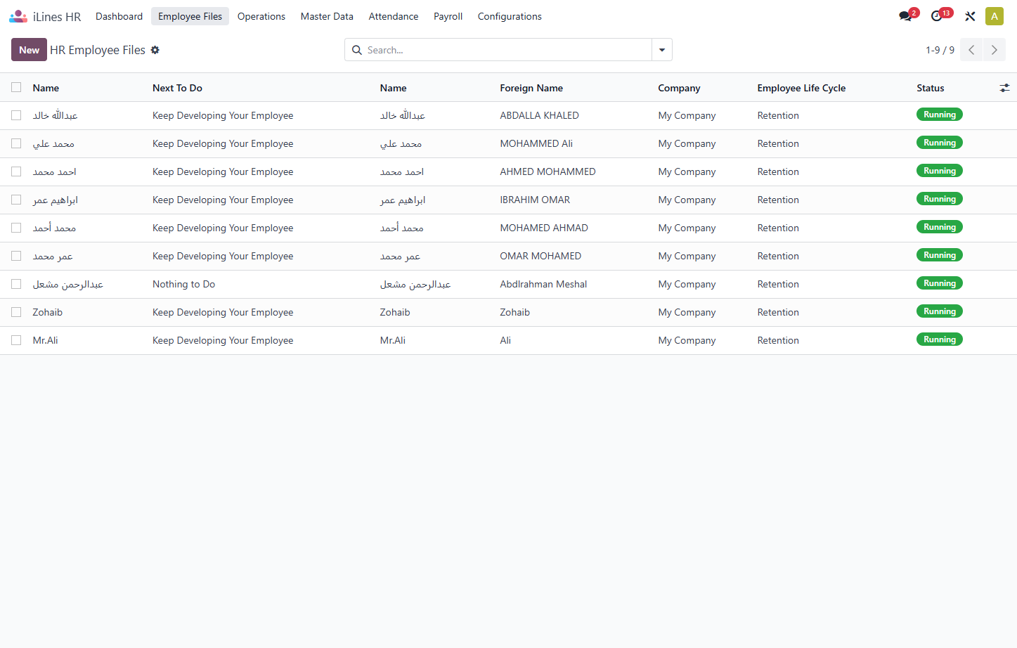 Click on Employee Files