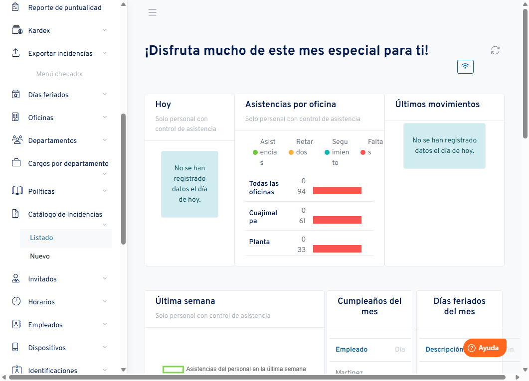 A. Para verificar las caves de nómina en Auxiliar. Debe ingresar a Catálogos de Incidencias B. Clic en listado