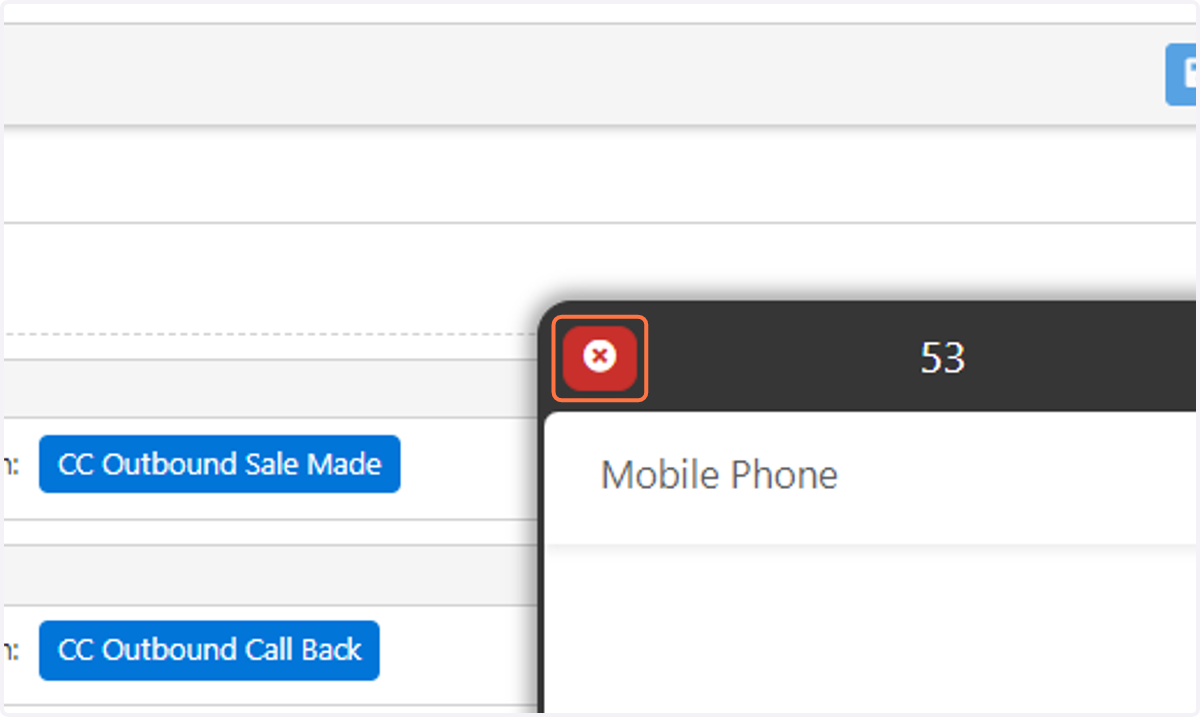 Click on the red cross