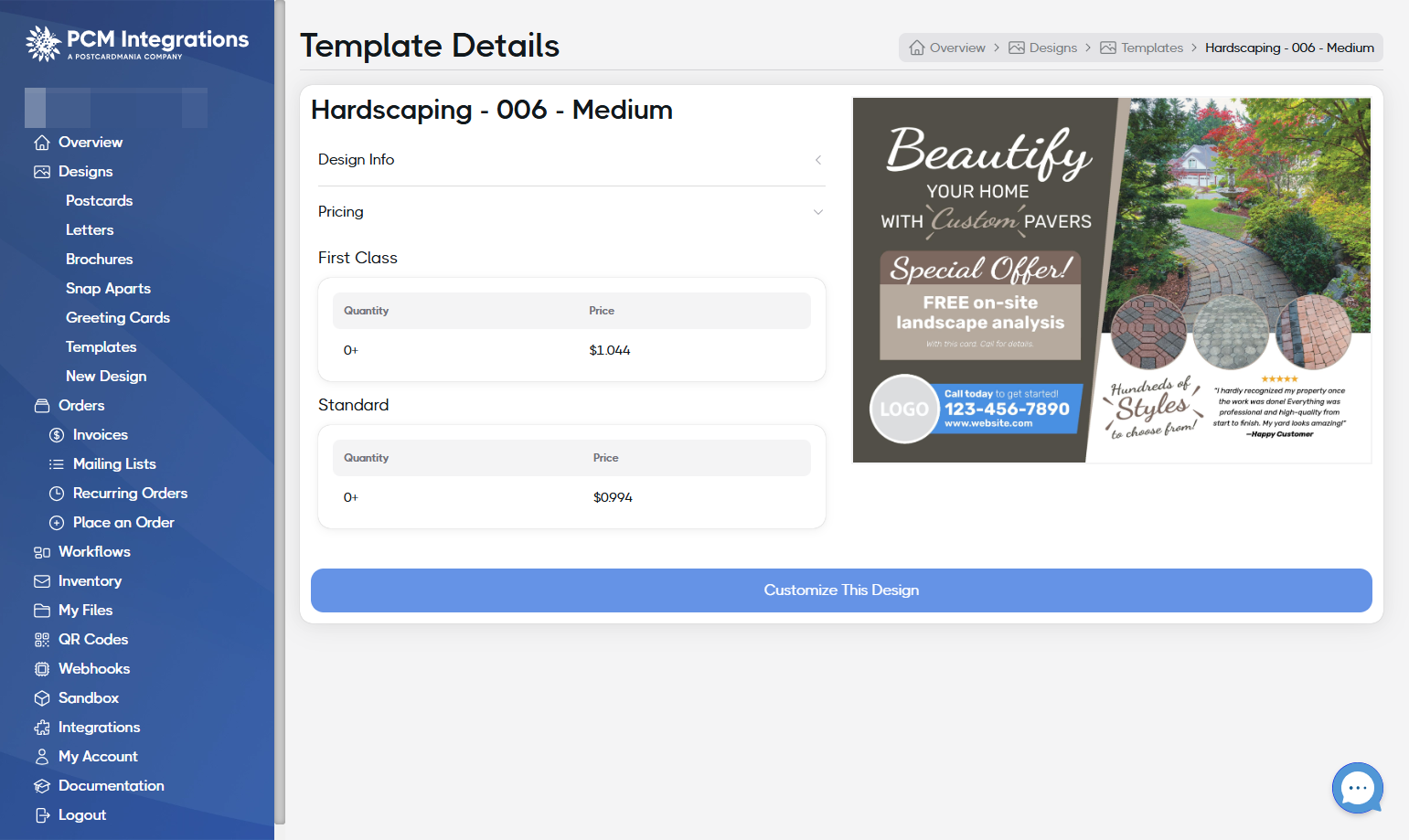 Click on Customize This Design