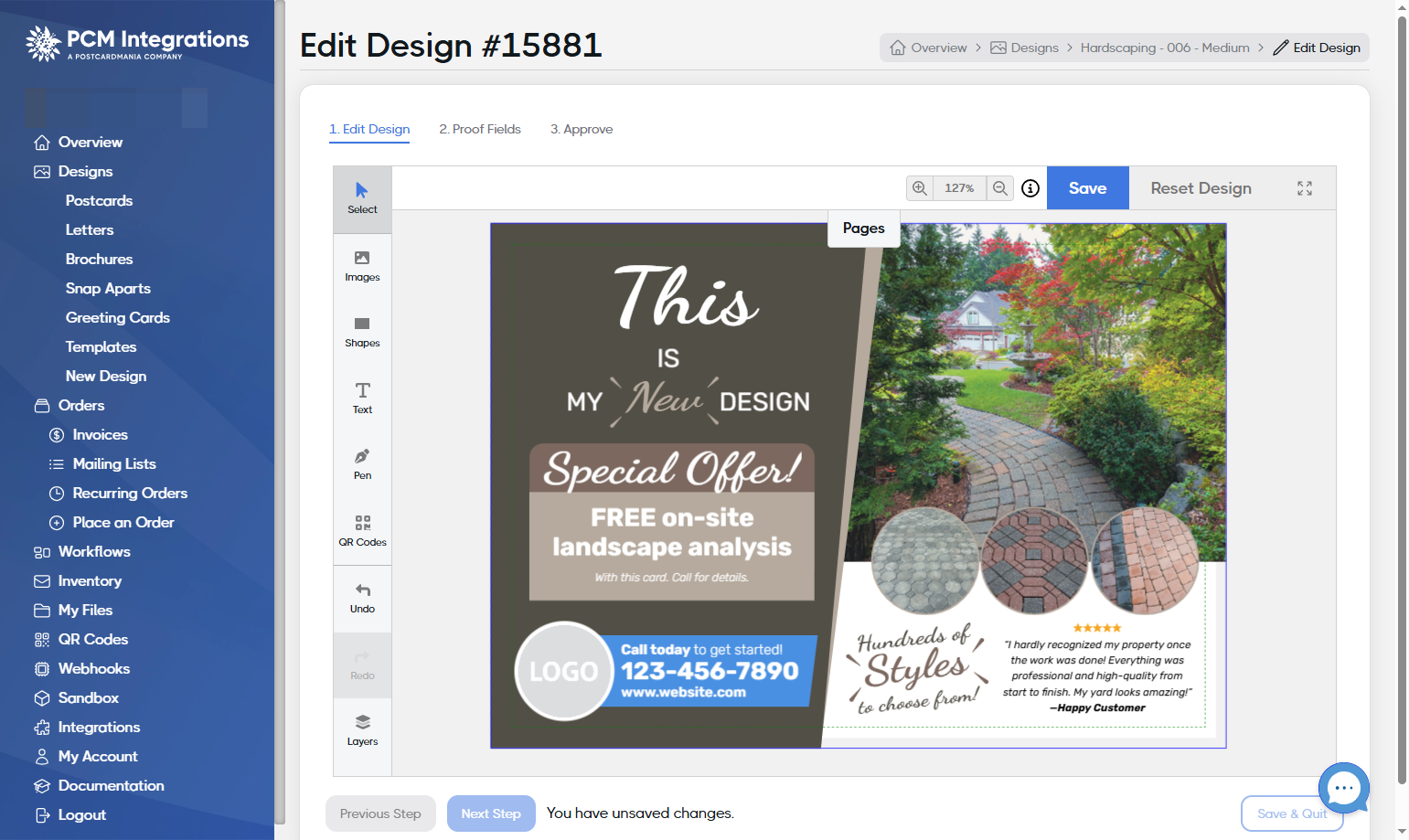When you're finished editing, click on Save
