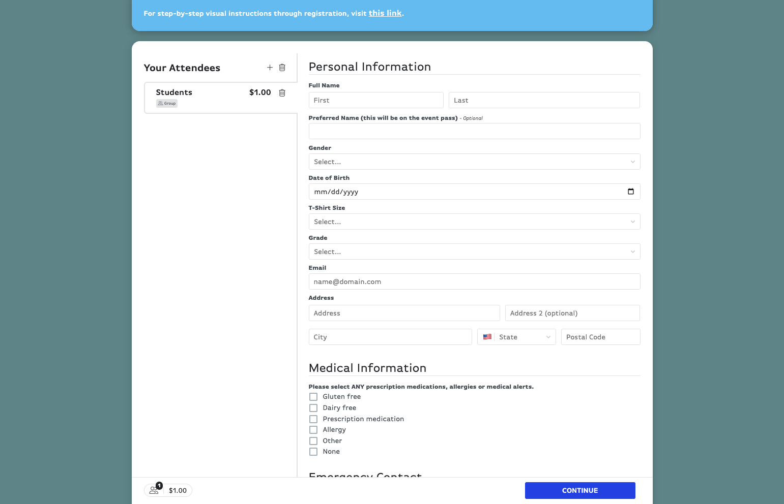 Fill out your Personal Information.