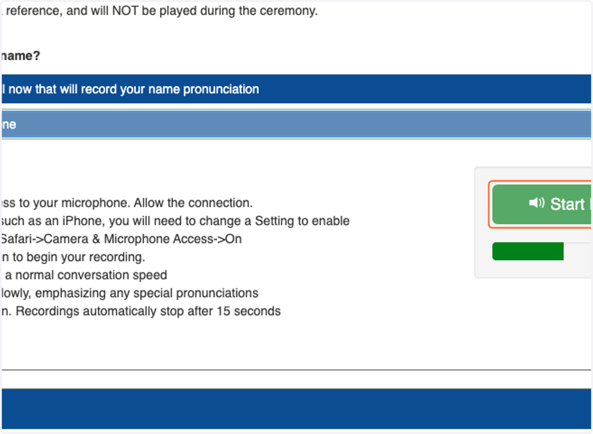 Optional: Record button example...