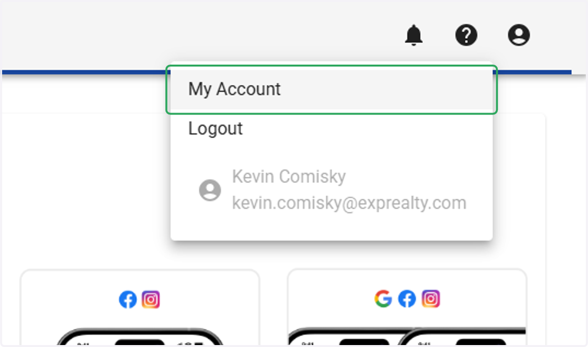 Click on My Account