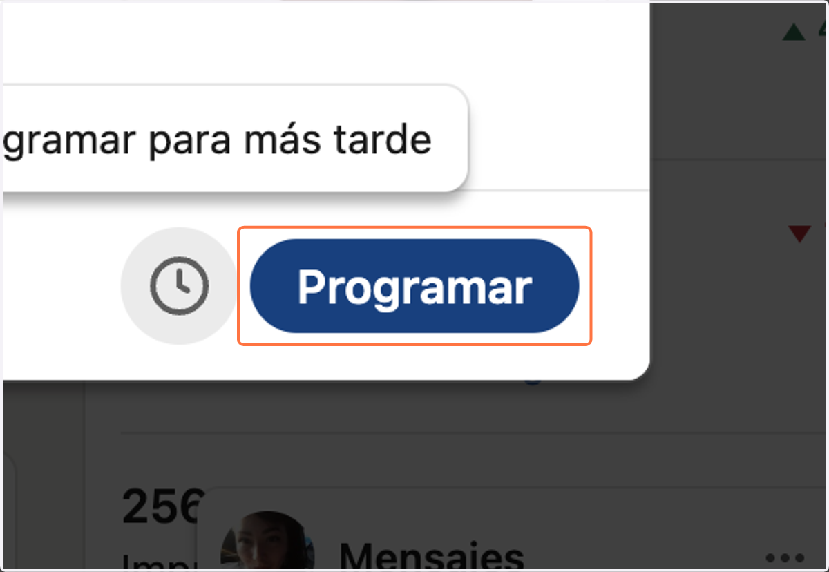 A continuación podrás ver tu publicación, y da clic en Programar. ¡Y Listo!