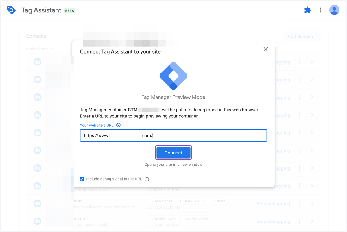 Click on Connect