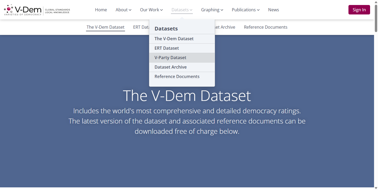 Click on V-Party Dataset