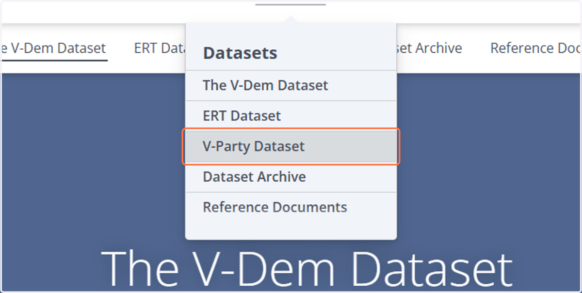 Click on V-Party Dataset