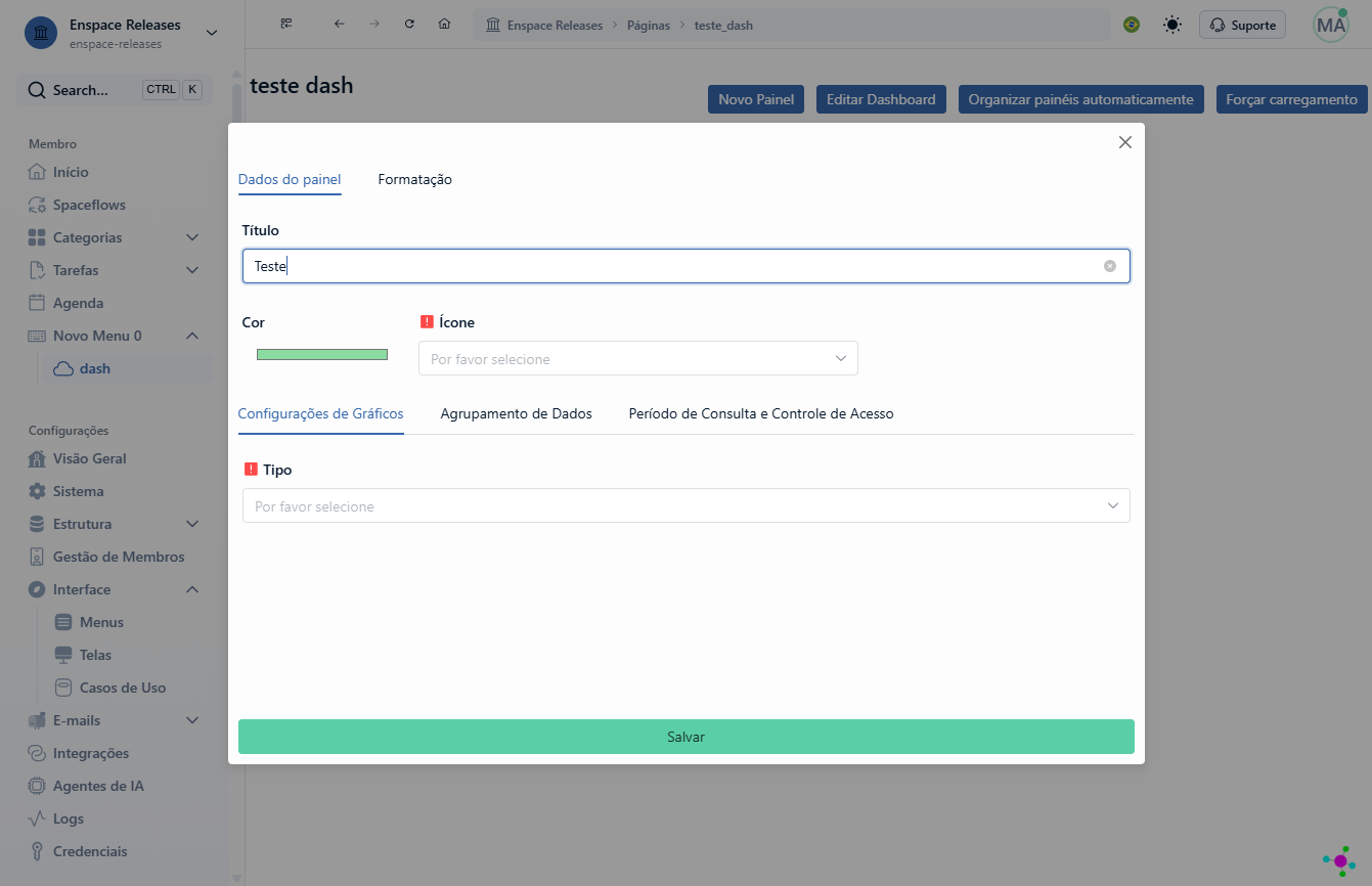 Defina um títutlo para seu dashboard