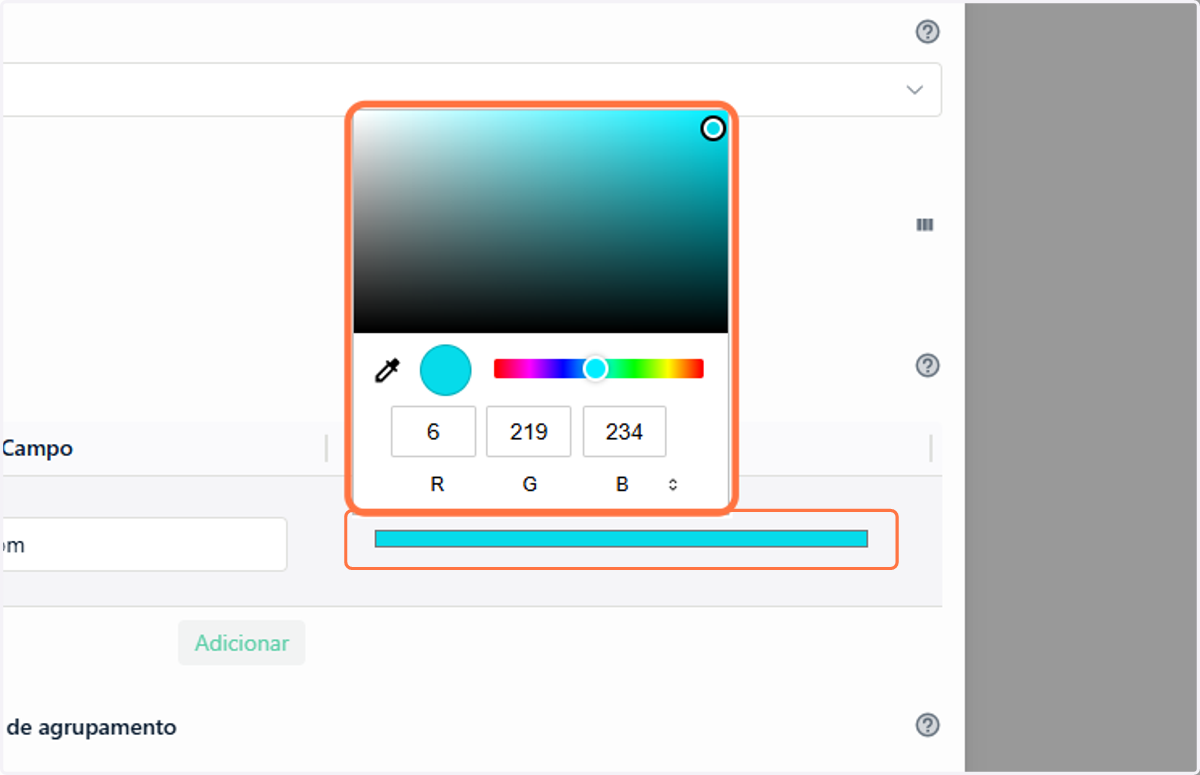 Em seguida, defina a coloração do seu intervalo.
