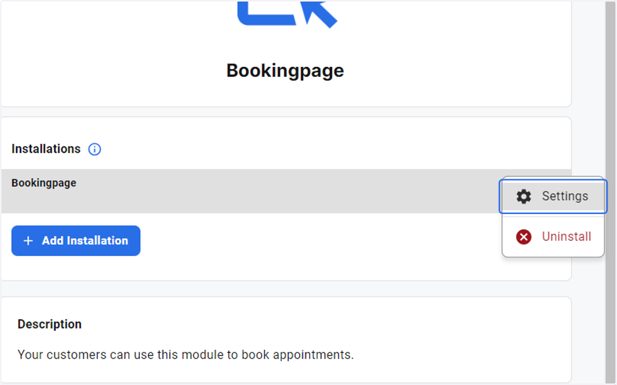 Click on Settings