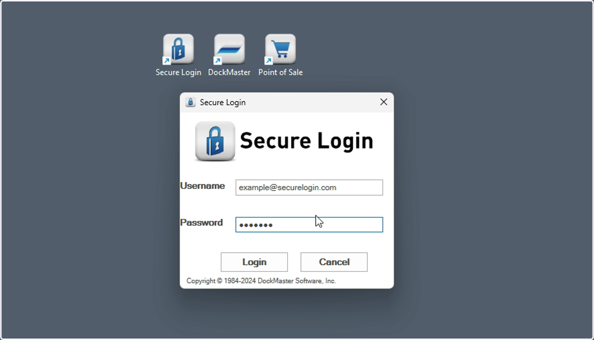 Enter the Secure Login credentials