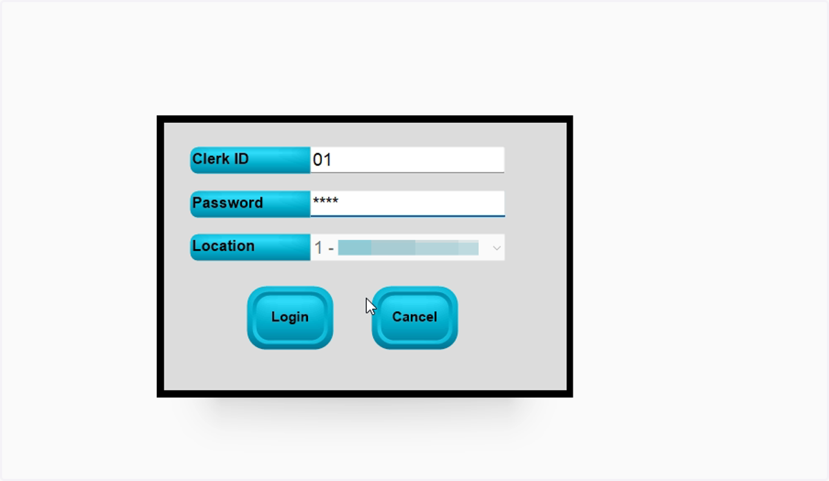 Enter login credentials