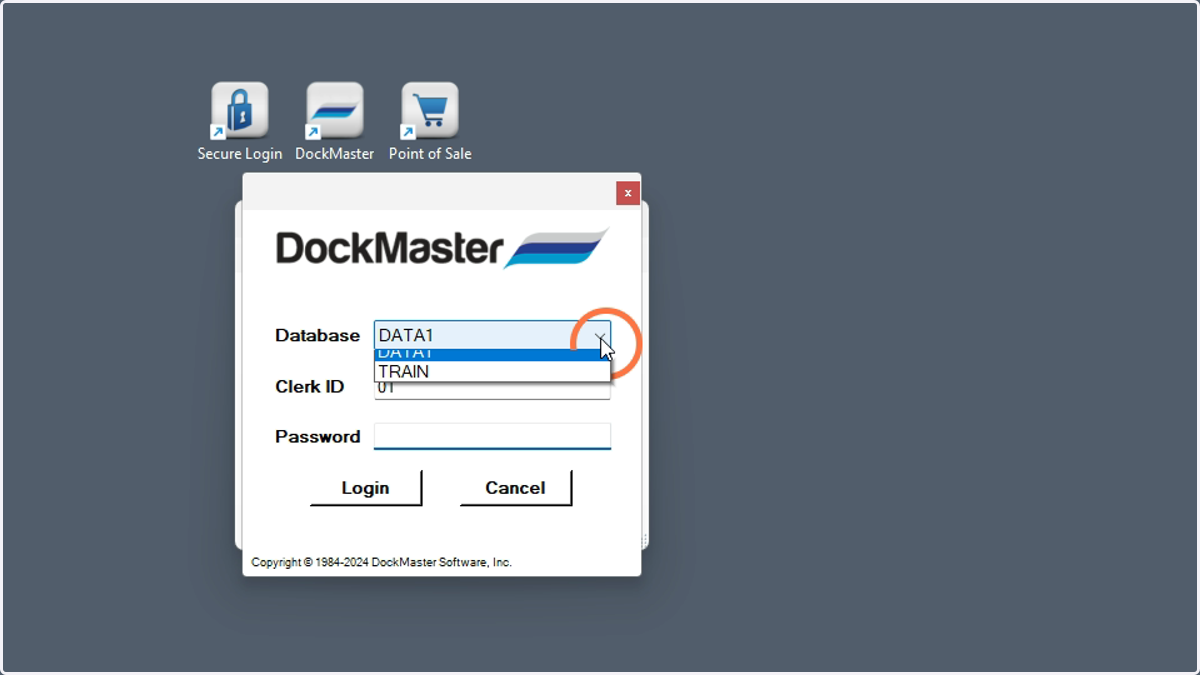 Select the database