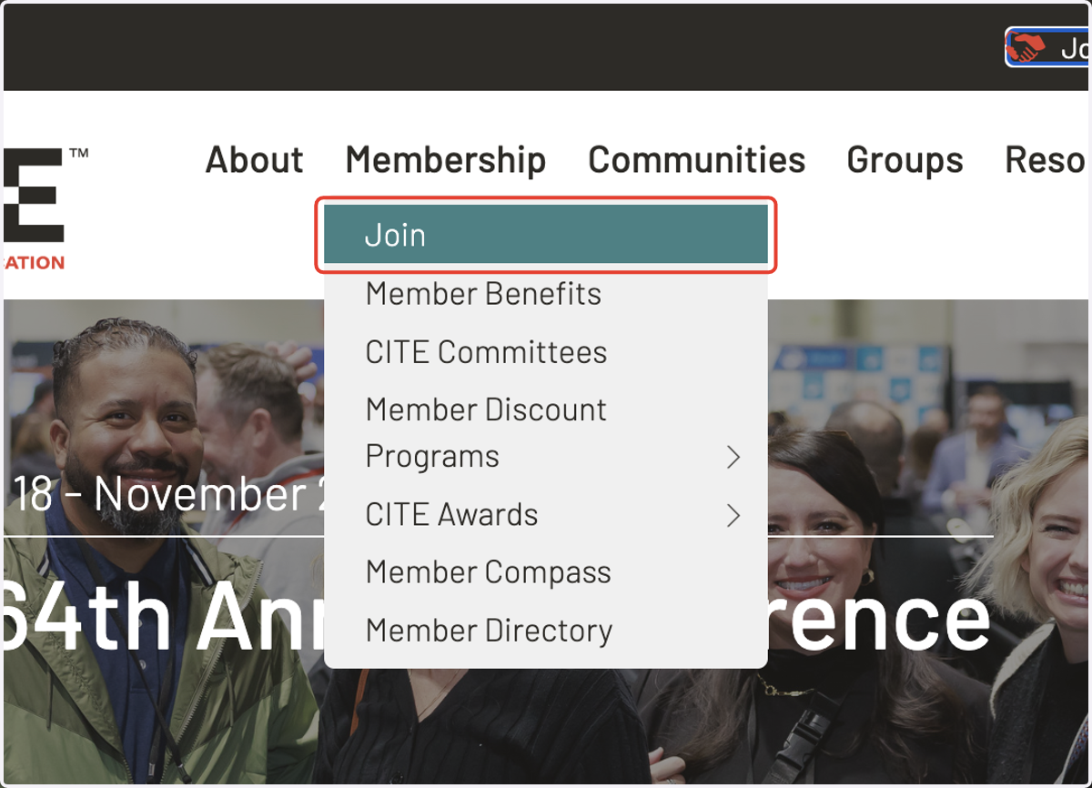 Under the membership section, click Join