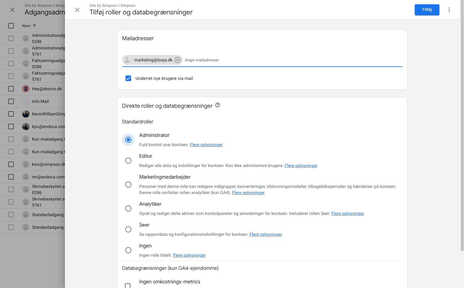 Select Administrator…