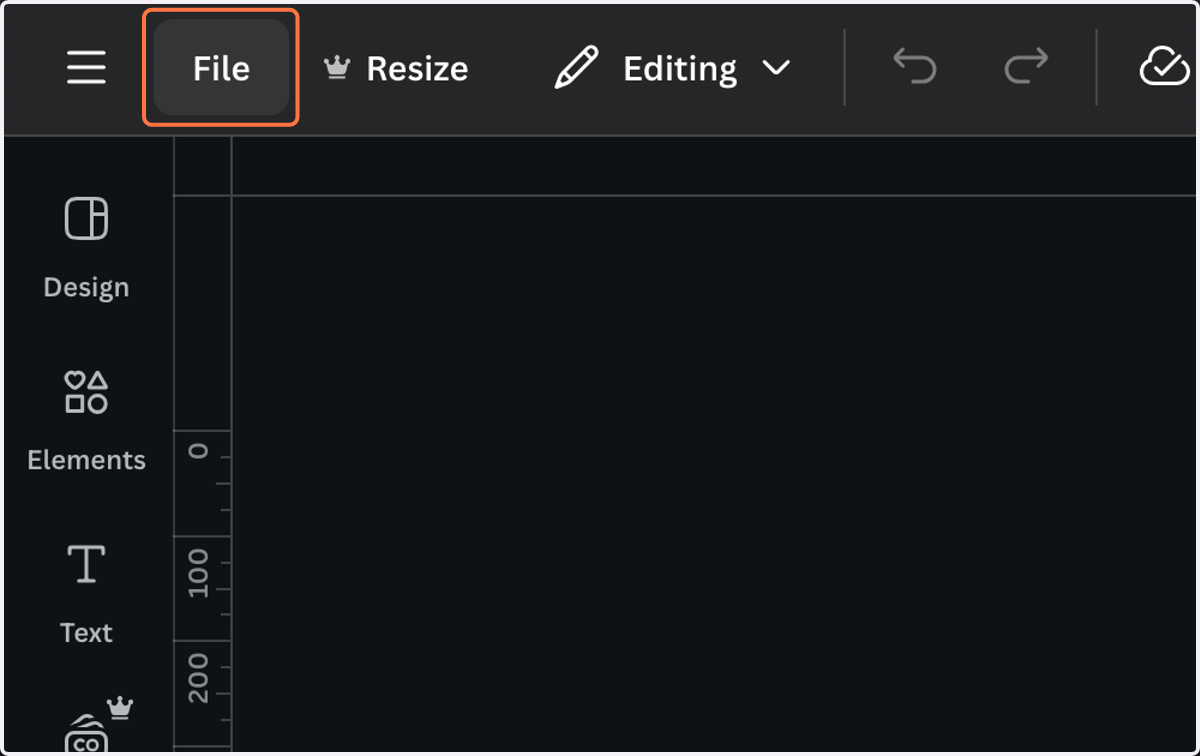 Click on File