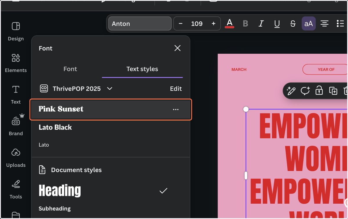 Click on Pink Sunset (Any font style)