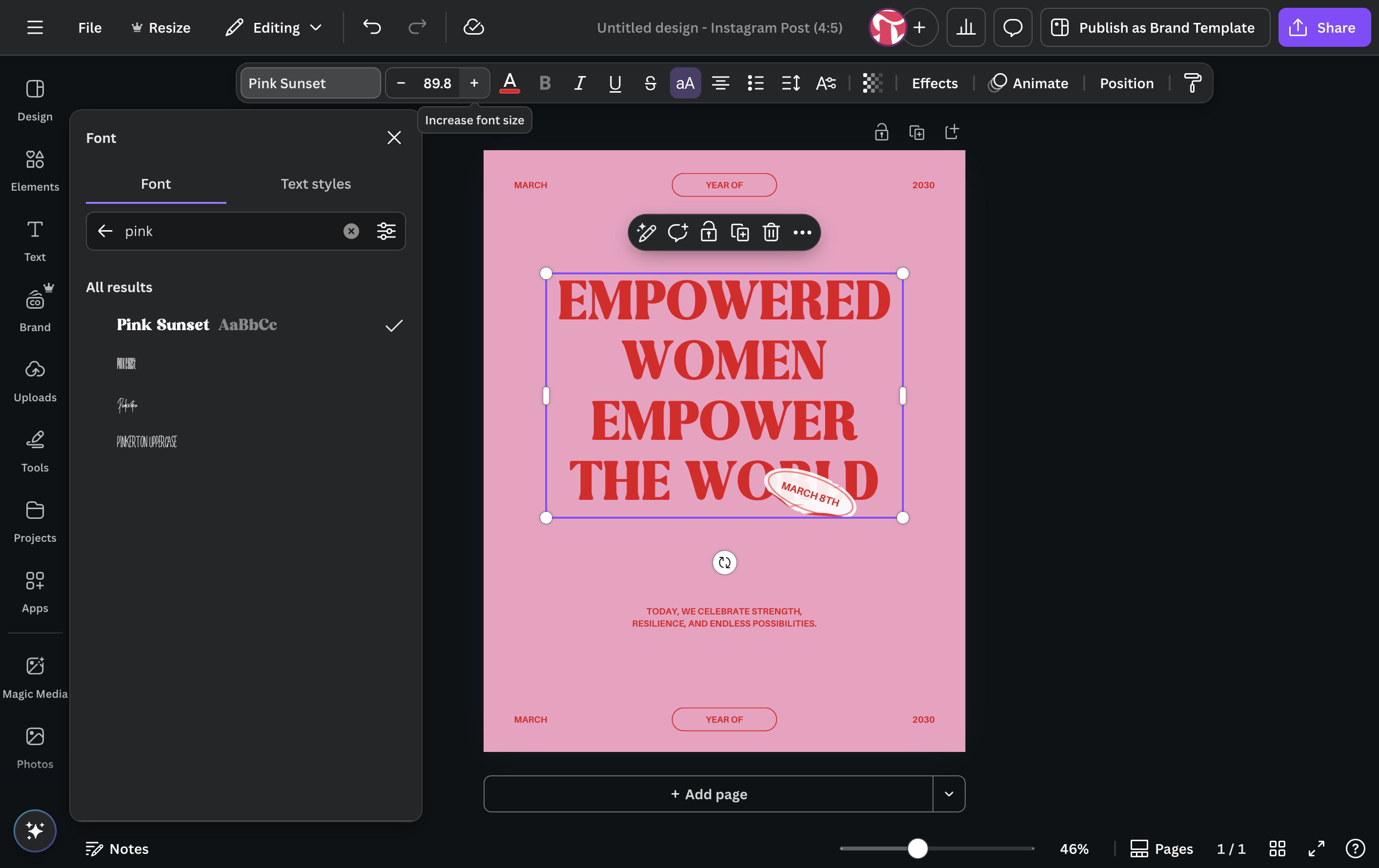 If the new fonts change the spacing or layout, adjust the font size to correct this.