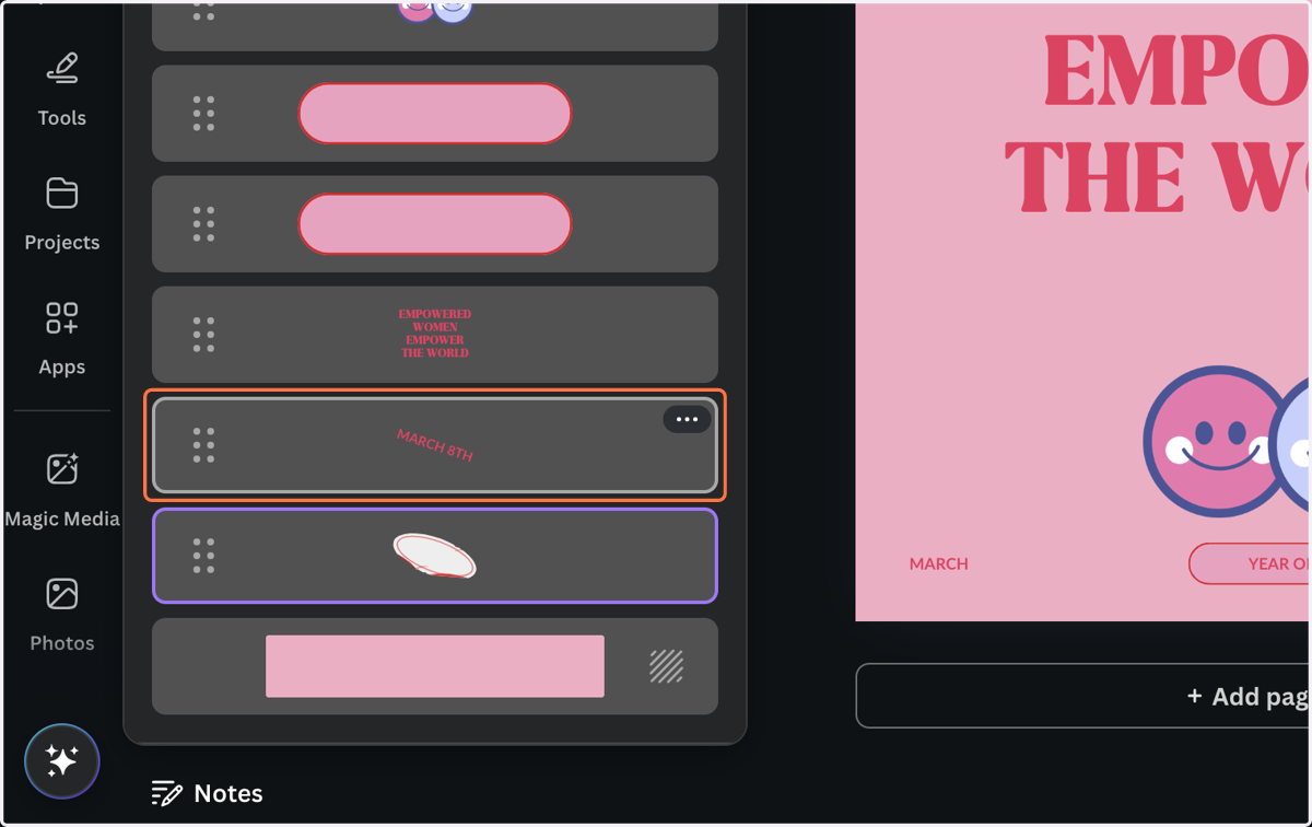 To select multiple graphics, hold down control and click another graphic.