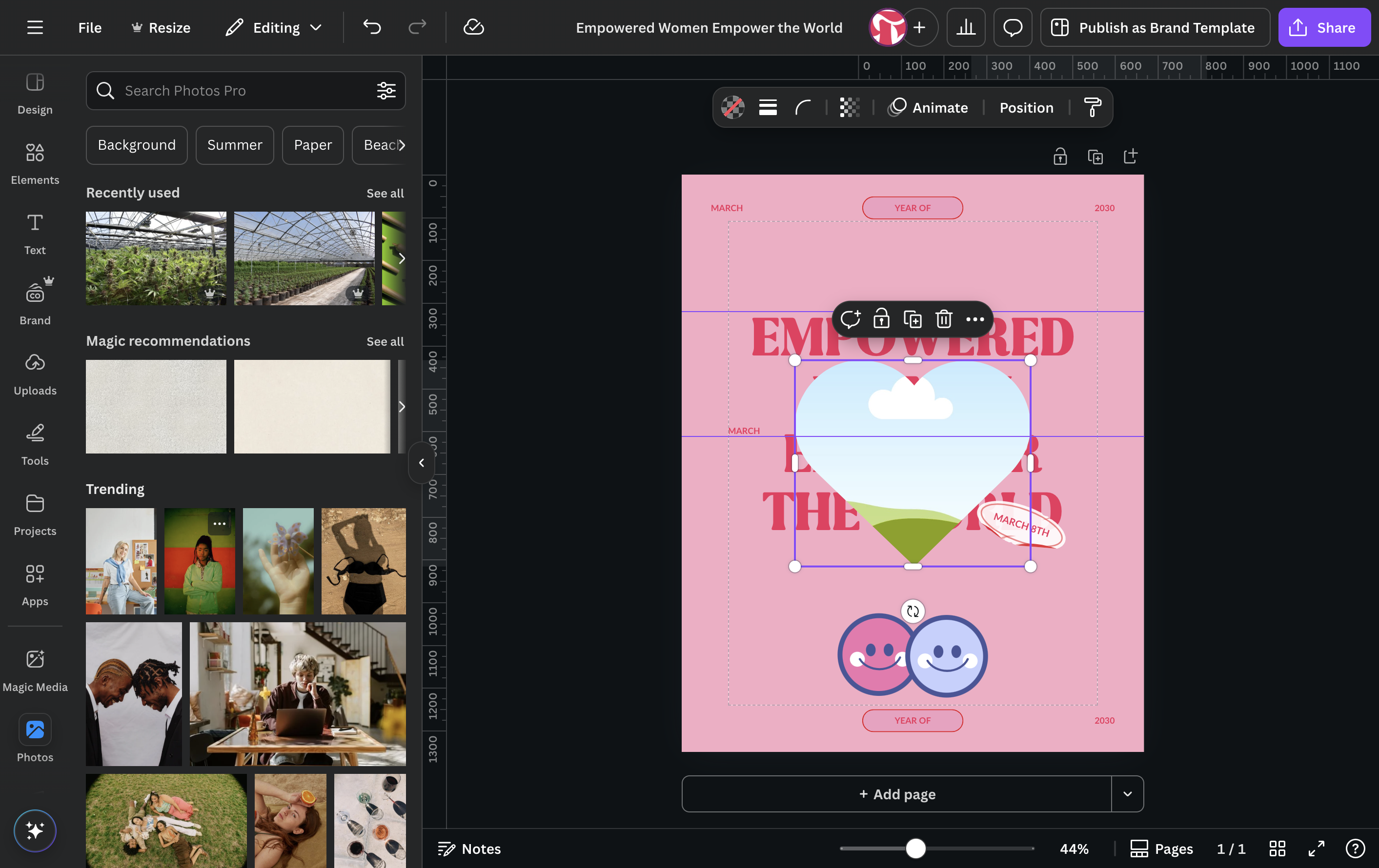 You can drag an image from the photos menu or from the canvas into a frame.