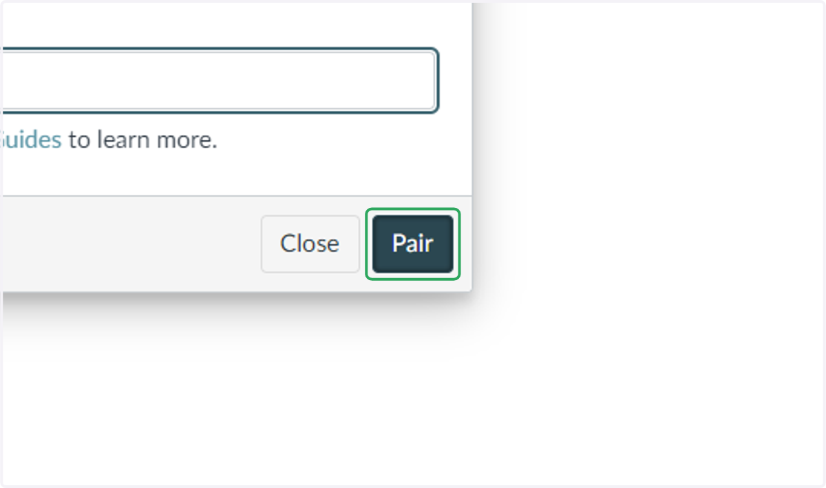 Click the Pair button to connect to the next student