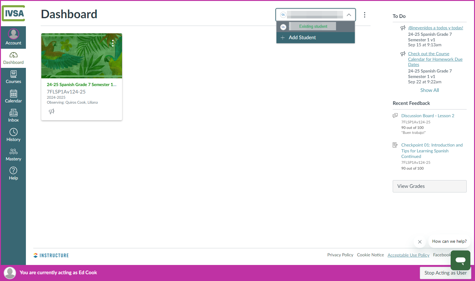 Click on Add Student