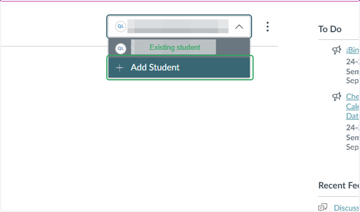 Click on Add Student