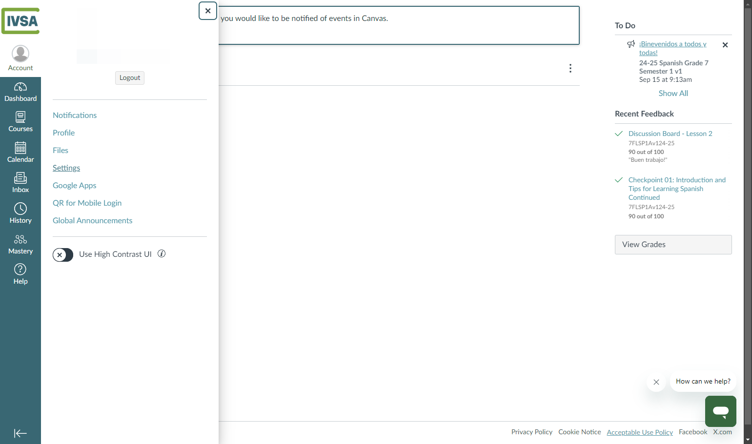 Select Settings