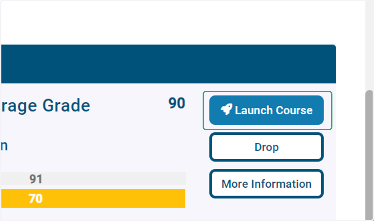 Scroll to the bottom and click Launch Course