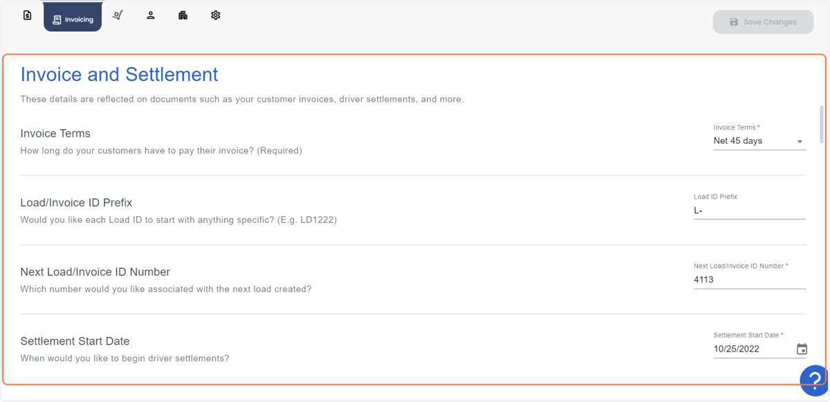 Under Invoice and Settlement, you can add invoice preferences