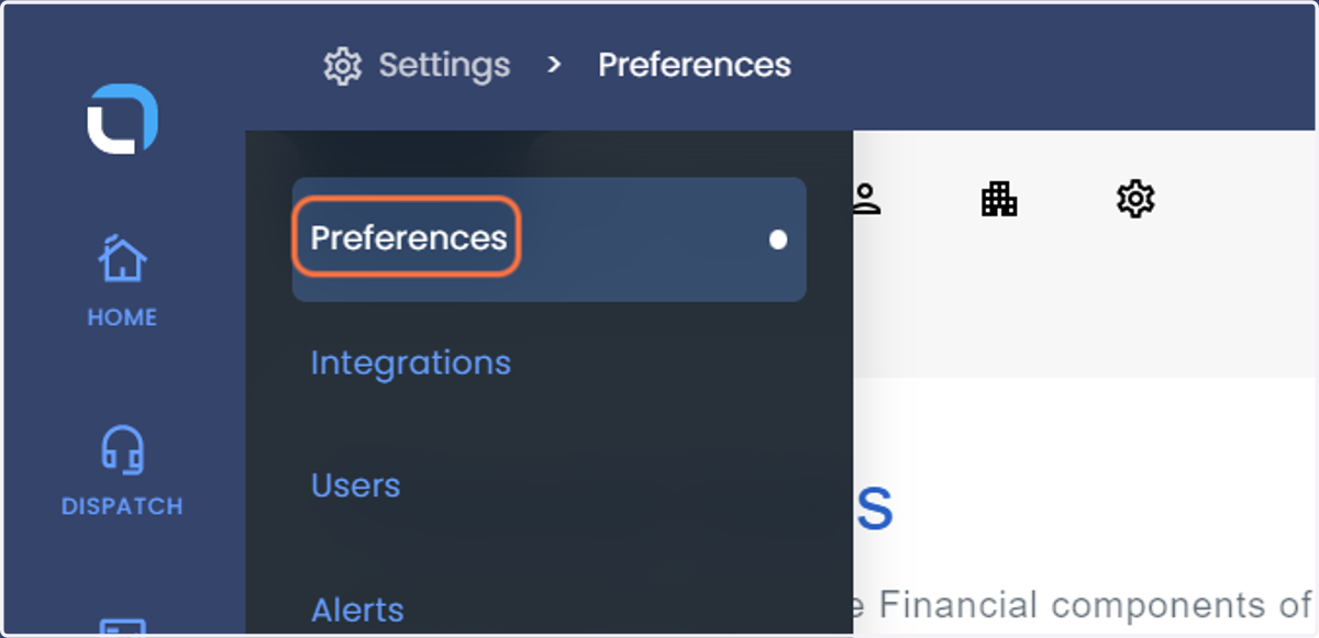 Click on Preferences