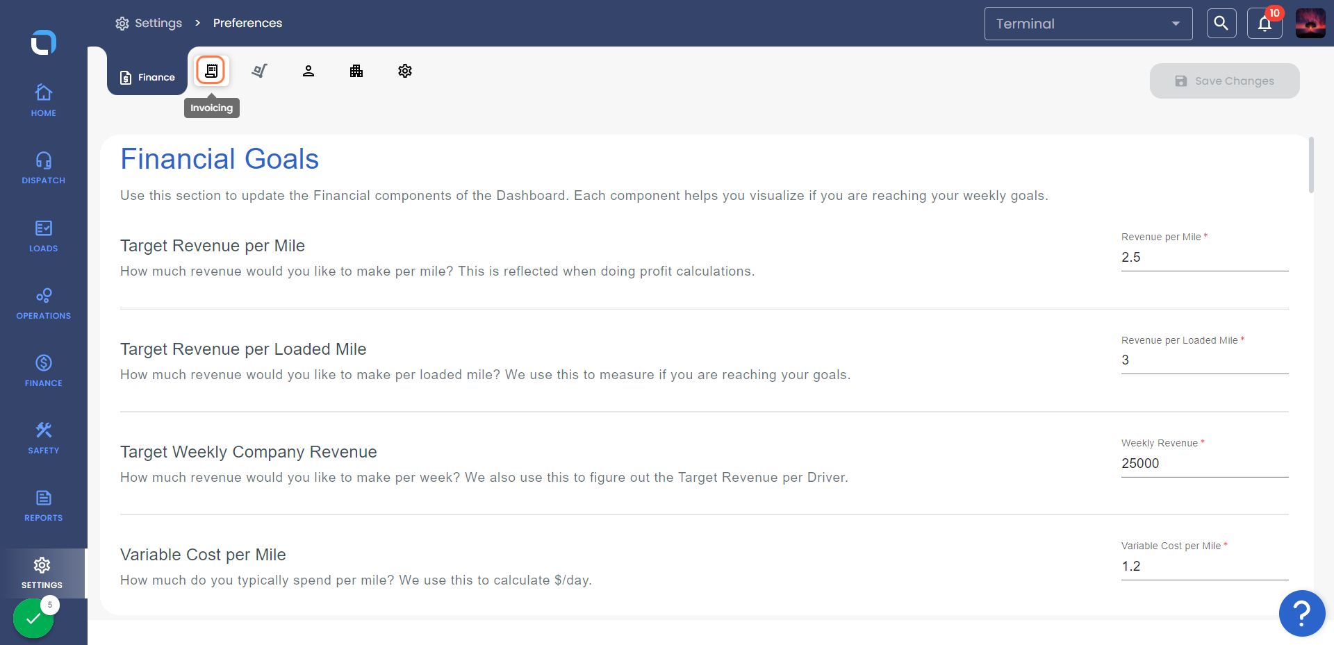 Click on Invoicing