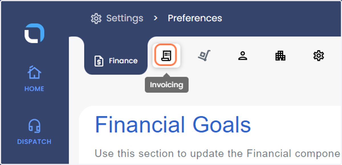 Click on Invoicing