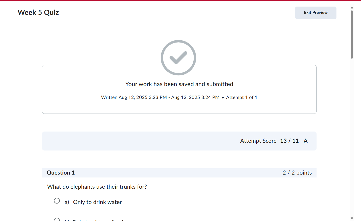 This screen will show you the feedback you allow.
