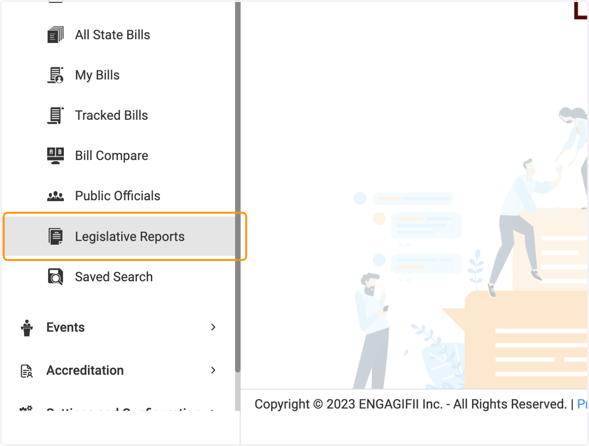 Click on Legislative Reports
