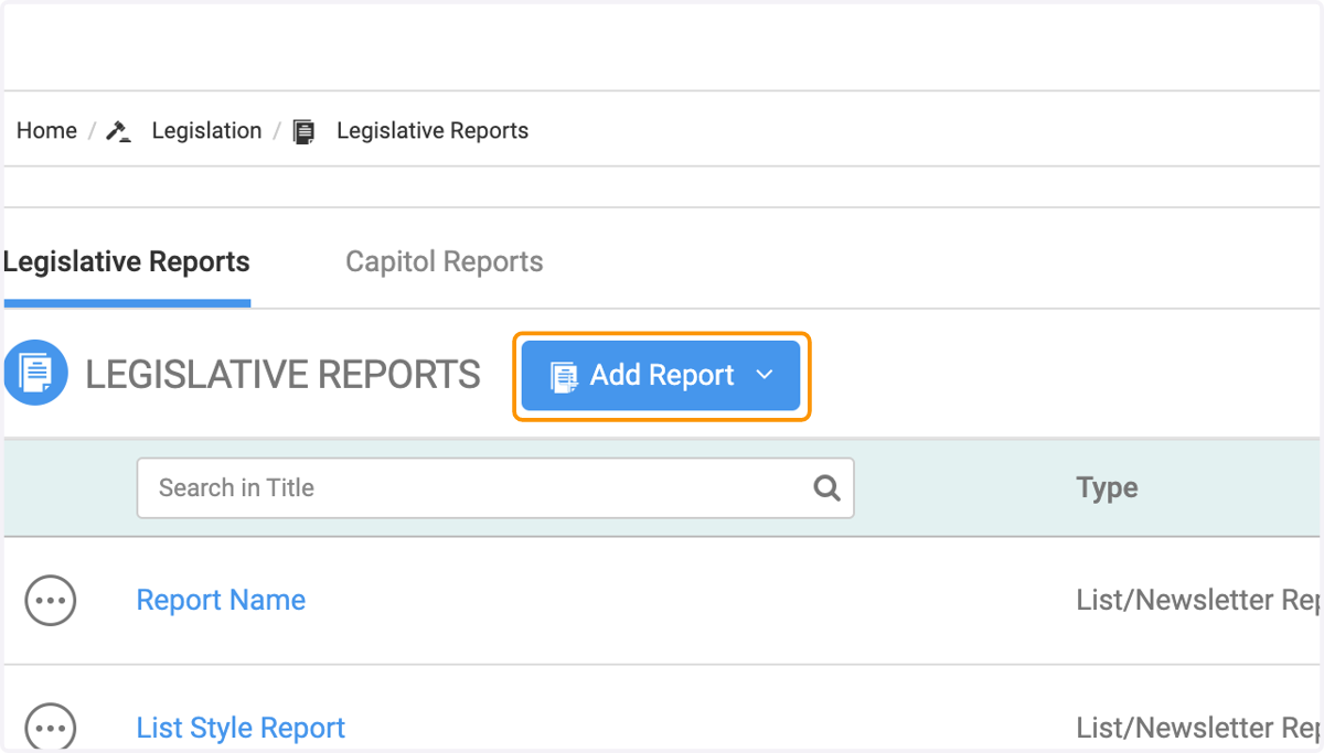 Click on Add Report