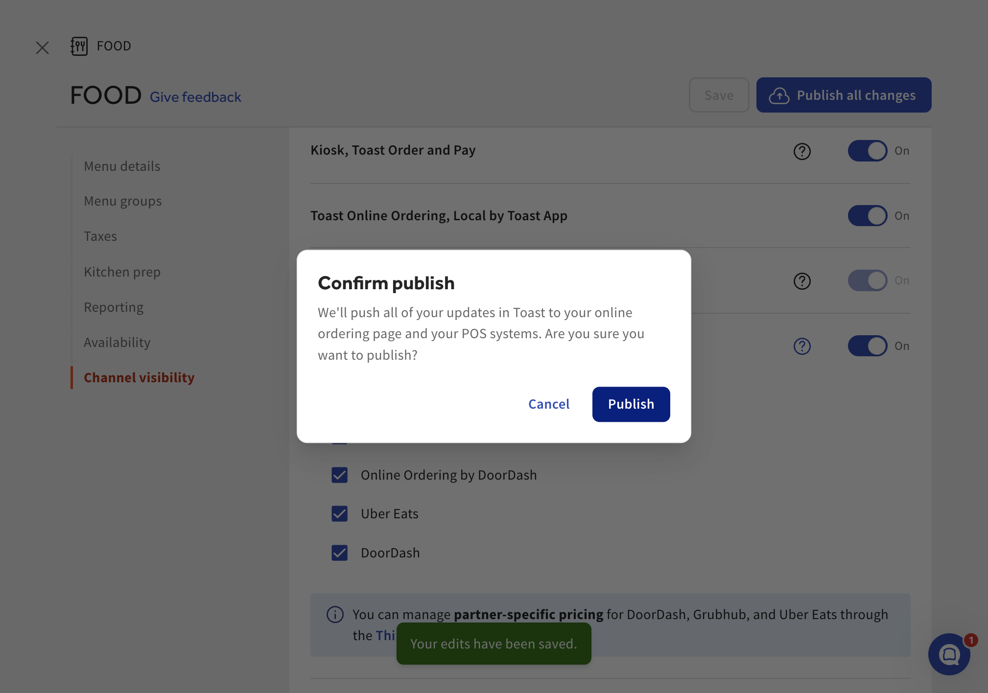 Confirm Publish