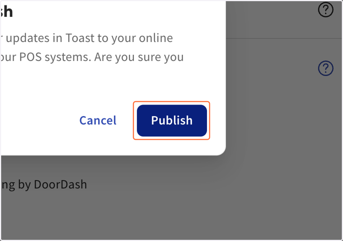 Confirm Publish