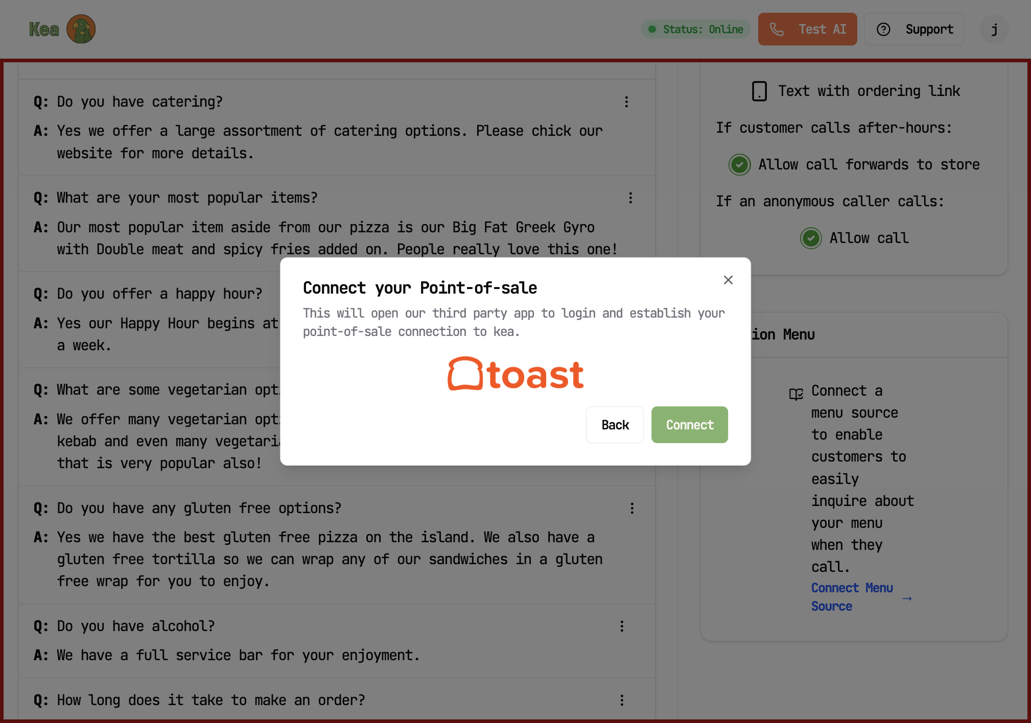 Click on Connect
