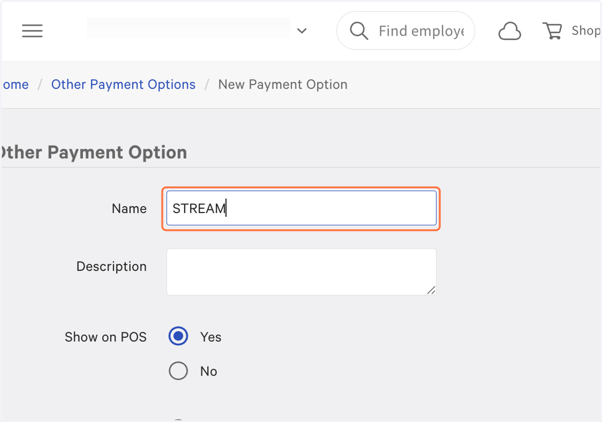 Type "STREAM" in all caps
