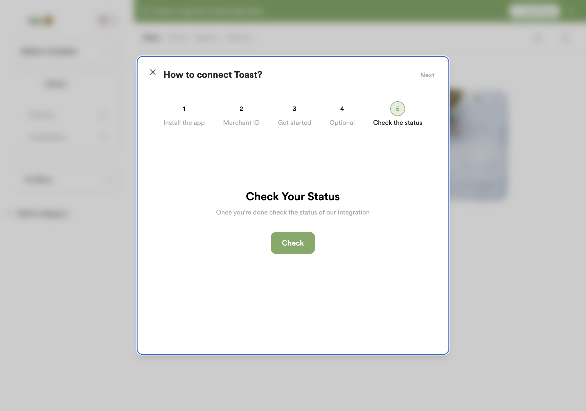 Click on Check